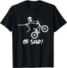 Funny Skeleton BMX Biker Snapping Oh Snap Motor Racing T-Shirt Funny Men Clothing Tops Graphic T Shirts Camisetas Ropa Hombre