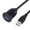 USB 3.0 Mount CableUSB Extension Flush, Dash, Panel Mount Cable, for Car, Boat, Motorcycle (1M)