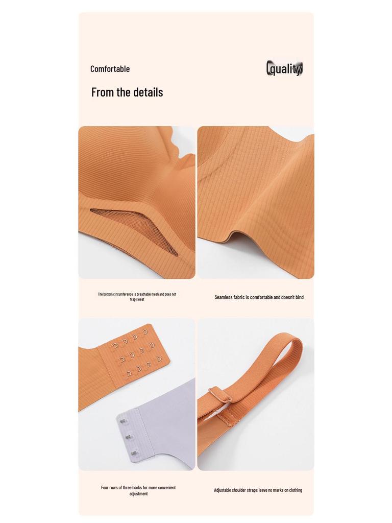 Adjustable Seamless Lift Bra: Soft Support, Anti-Sagging, Side Support, No Underwire