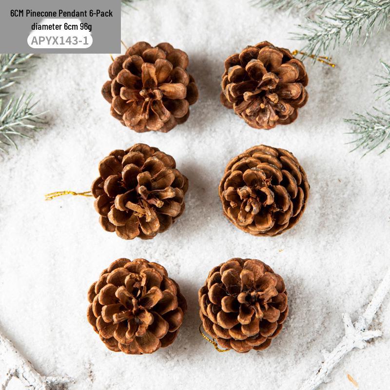 Christmas Pinecone and Dried Flower Tree Hanging Ornaments
