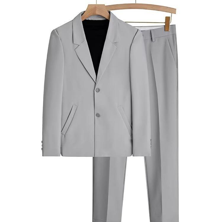 2023 Men's Spring/Autumn Light Mature Style Suit Jacket: Trendy, Loose-Fit, Elegant Uniform Top