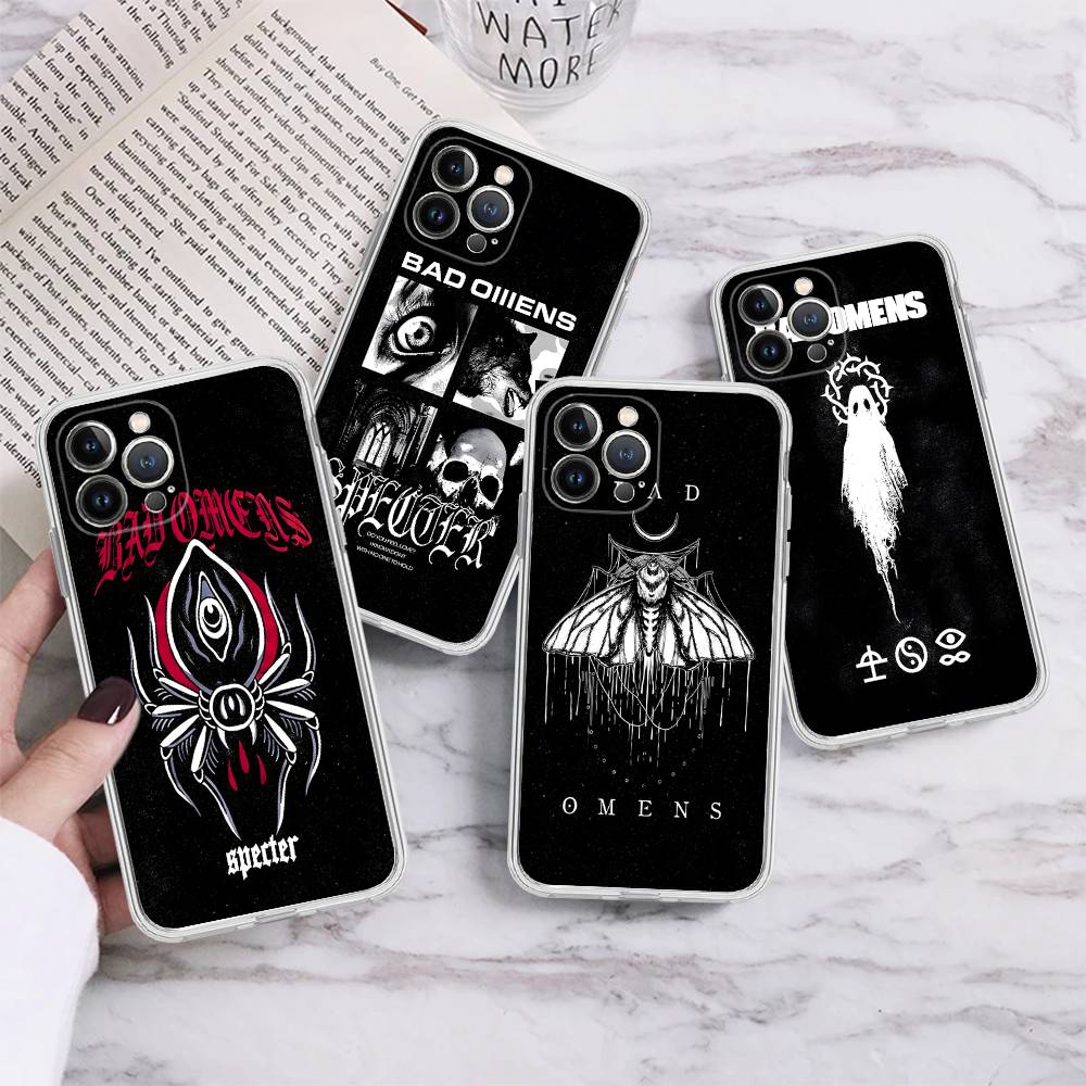 Прозрачный чехол для телефона с изображением музыкальной группы Bad Omens для IPhone 16 15 14 13 12 11 Pro Max Plus Мягкая накладка