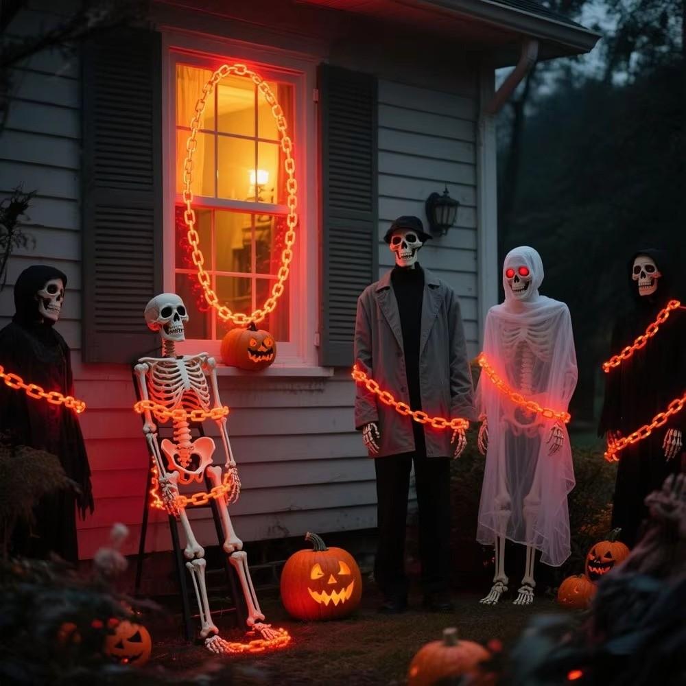 2M Skeleton String Lights 8 Lighting Modes Decorative Atmosphere Lights Halloween