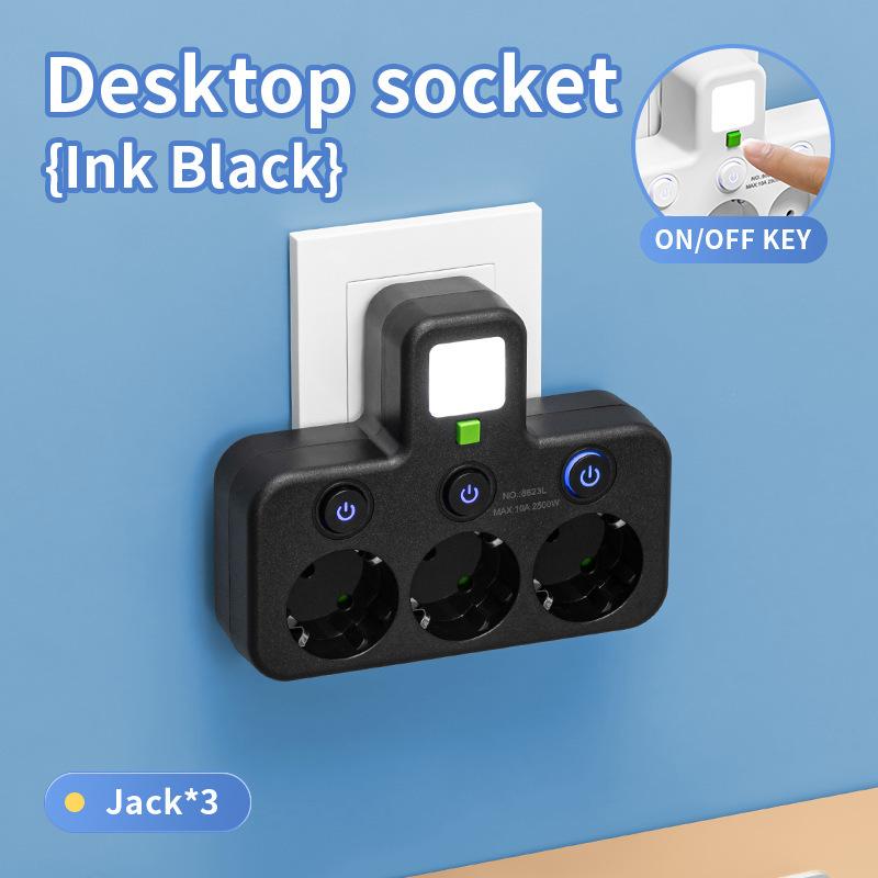 Европейская удлинительная розетка – розетки переменного тока с USB и Type-C, индивидуальные выключатели + ночник, доступна в 2 версиях