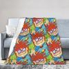 Супер Теплое Одеяло Дорожный Плед с Рисунком Rugrats Огурцы Фланелевое Покрывало Для Улицы Забавное Покрытие для Дивана-кровати