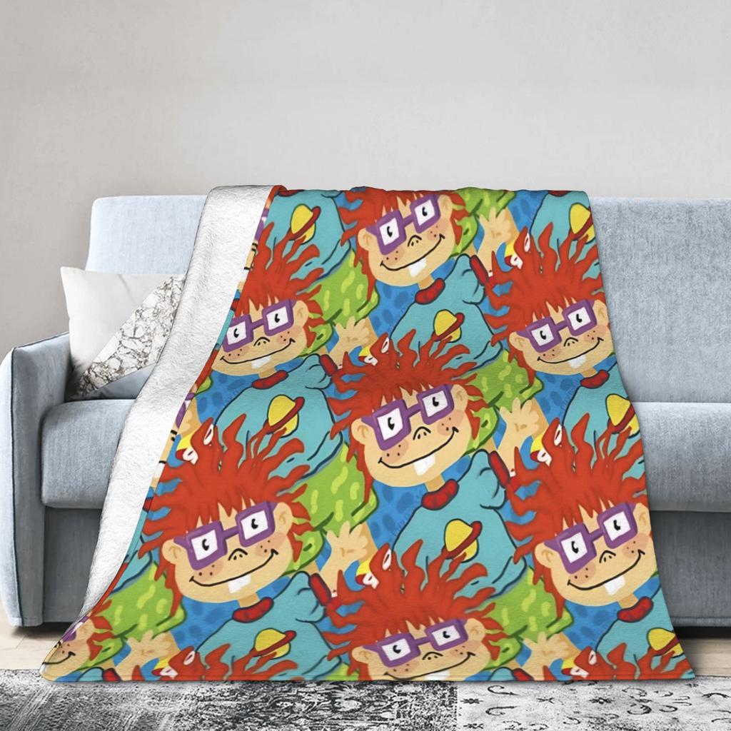 Супер Теплое Одеяло Дорожный Плед с Рисунком Rugrats Огурцы Фланелевое Покрывало Для Улицы Забавное Покрытие для Дивана-кровати