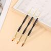 3 шт. Черная ручка-кисть с тонкой талией, кисть для рисования, ручка для прорисовки линий, двусторонняя многофункциональная ручка для маникюра