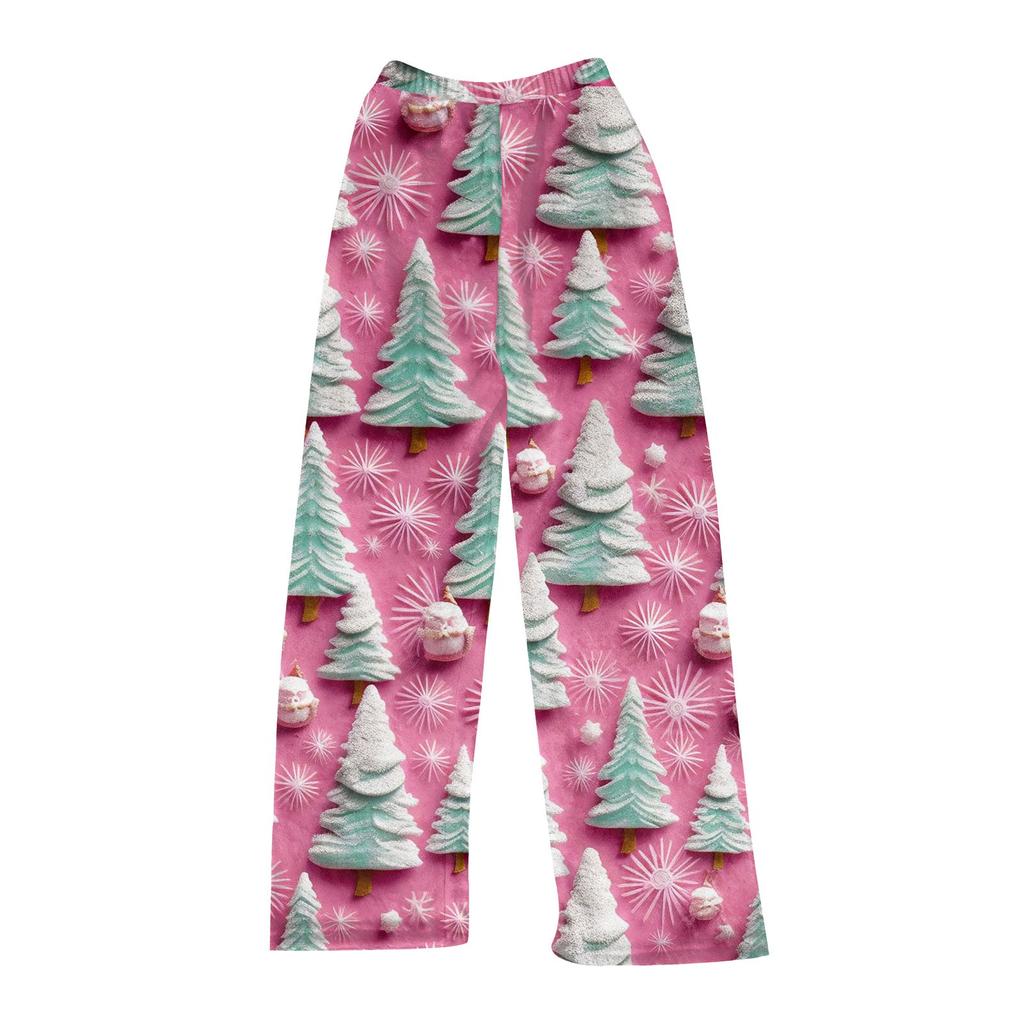 Женские зимние клетчатые брюки, длинные брюки, спортивные брюки