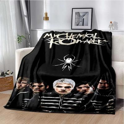 США My Chemical Romance Band Одеяло с принтом Фланелевое одеяло Мягкое теплое плюшевое одеяло для кровати, спальни, дивана, пикника, вентилятора, подарок