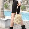 Yogodlns Summer Straw Shoulder Bag Women Large Capacity Rattan Bucket Bag Handmade Woven Beach Bag