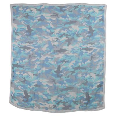Одеяло Coco Moon с камуфляжным узором Shark Sea Hawaii, 8 слоев, мягкое, как 810005984676 [Одеяло-одеяло/Кай-Камуфляж] Шелк,