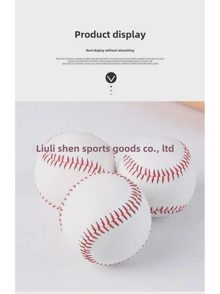 9-дюймовый бейсбольный мяч из коровьей кожи класса ABC, сшитый вручную, с шерстяным сердечником для профессиональных соревнований
