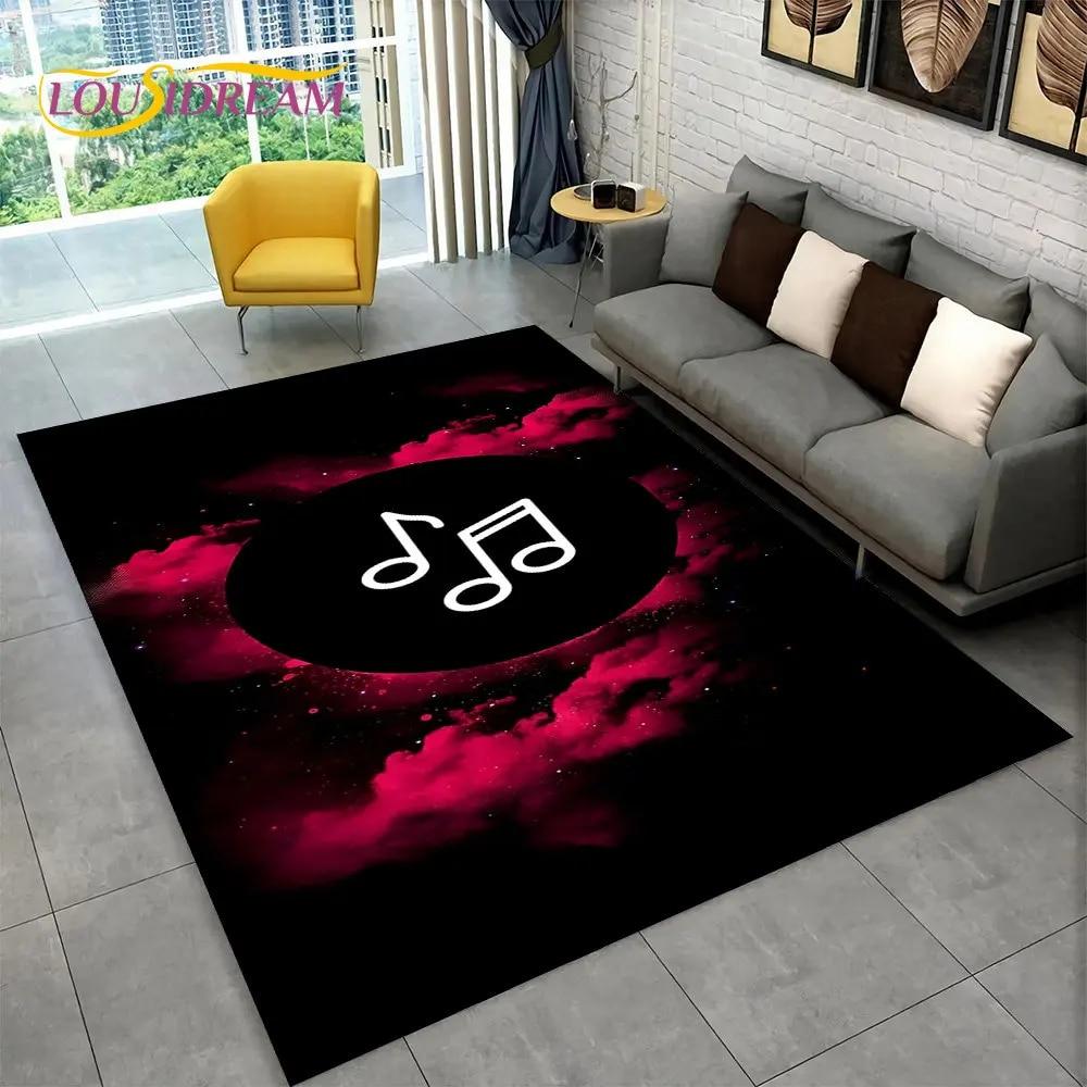 3D-музыка, музыкальная нота, фортепианное искусство, большой ковер, ковер для гостиной, спальни, дивана, коврик для двери, детский нескользящий напольный коврик