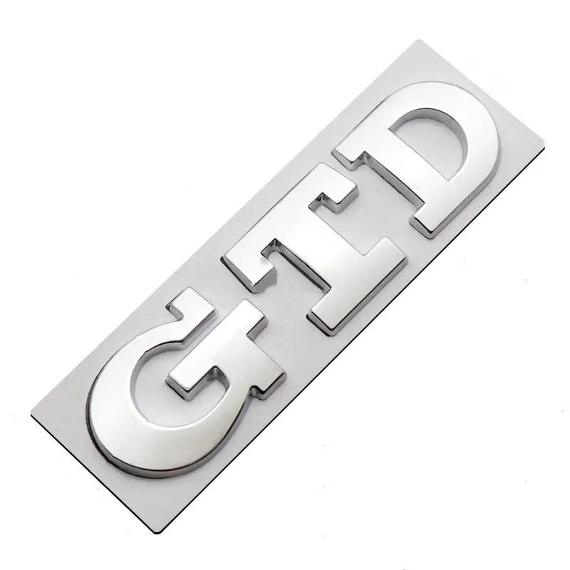 3D Metal Letters Car Rear Trunk Badge GTD Logo Emblem 7 6 5 4 GTD Sticker MK2 MK4 MK5 MK6 MK7 Accessories