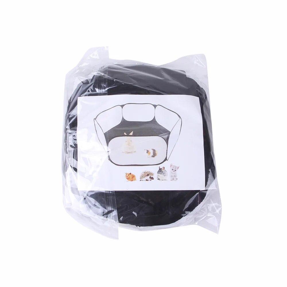 Portable Pet Fence Folding Breathable Cage Playpen for Kitten Hamster Hedgehog Small Animals Rabbit Guinea Pig Waterproof Mat