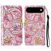 For iPhone 17 Air Case Pattern Leather Wallet Phone Cover with Strap