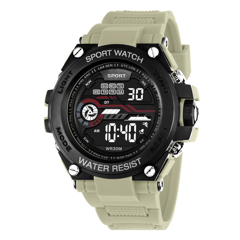 Men's Sports Student High-value Timing Electronic Watch Junior High School Student Trend Luminous Alarm Electronic Watch