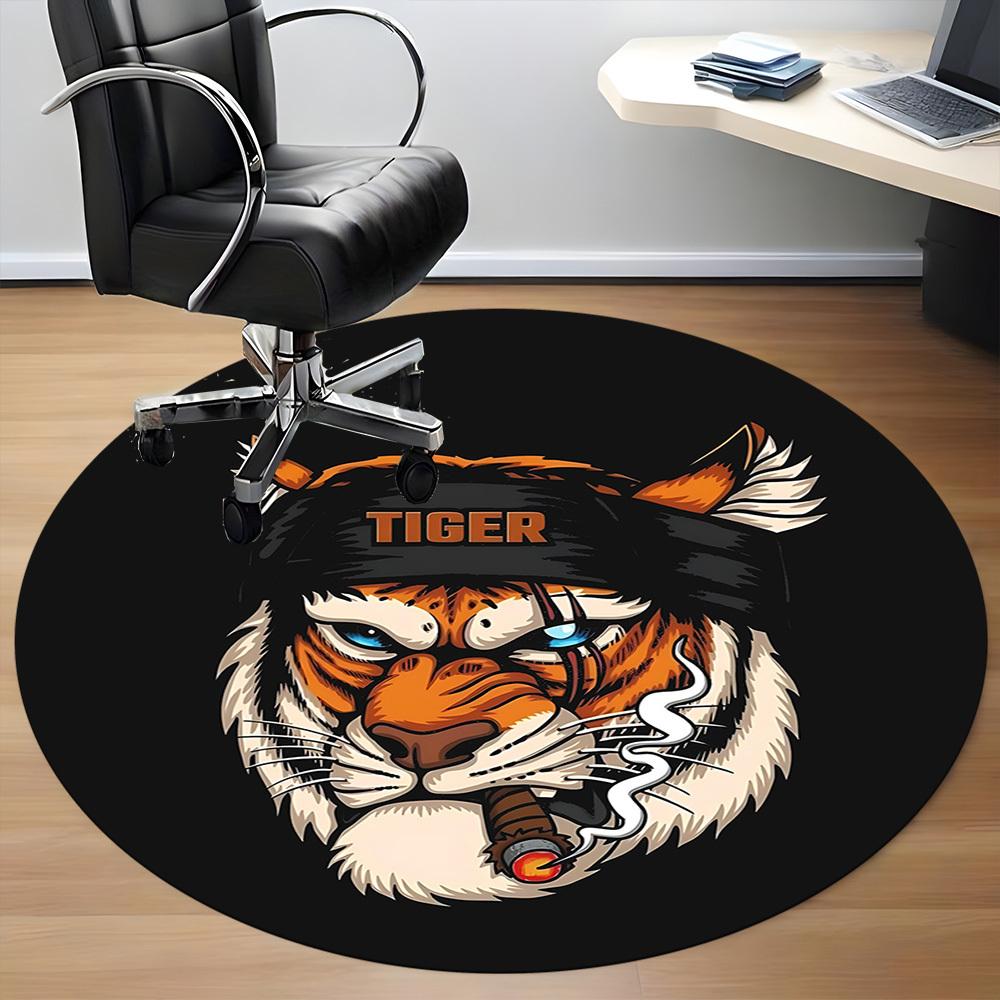 1 шт. Круглый ковер Tiger Smoke для офиса, под офисные стулья, в спальню, гостиную, домашний декор, декорирование комнаты, доступен в различных размерах