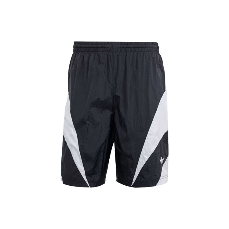 adidas Шорты Rekive с цветным блоком, логотипом, эластичной талией, повседневные шорты для мужчин, черные, белые IL2470