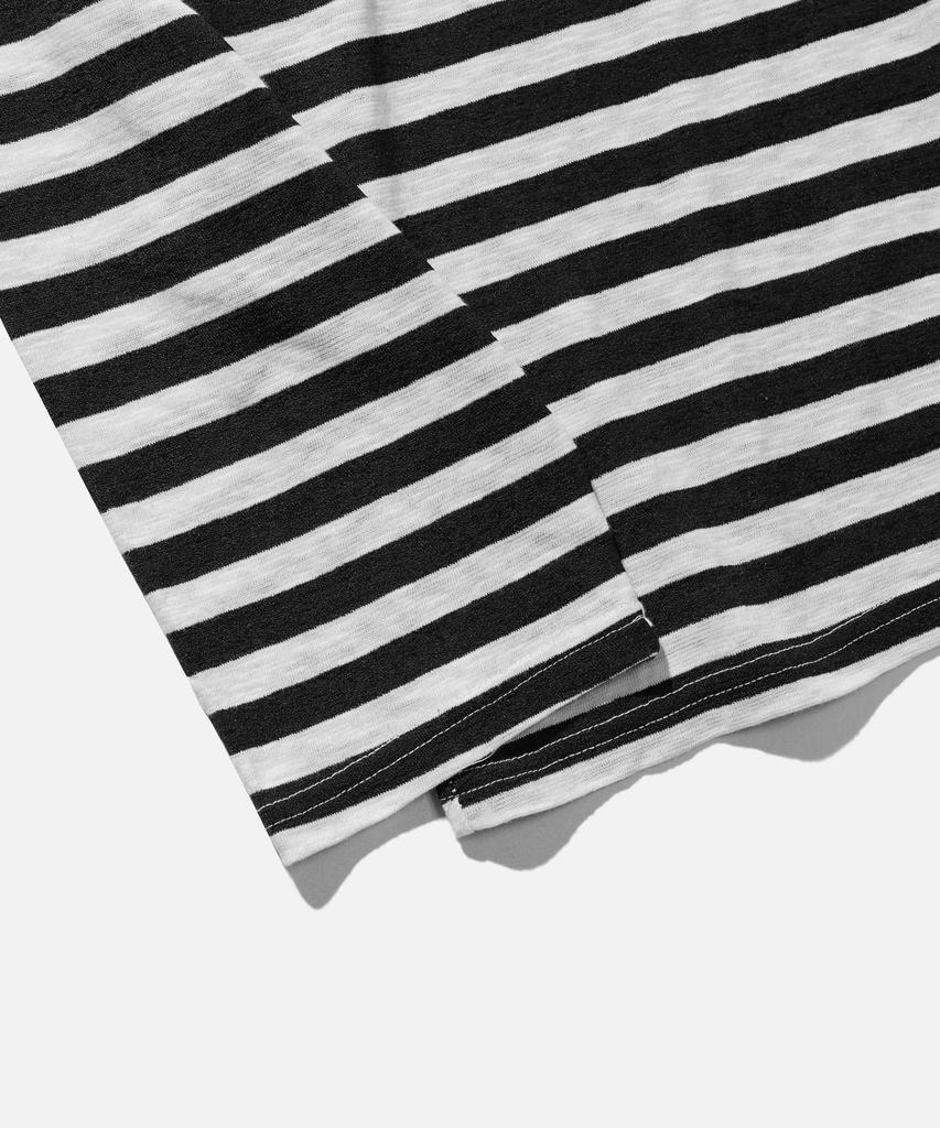 VASTIC Sloped Stripe Long Sleeve_Black / White