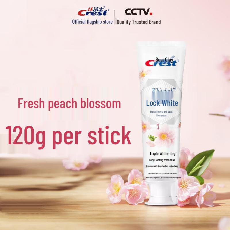 Crest Peach Blossom Whitening Toothpaste & Velvet Gum Care Toothbrush Set