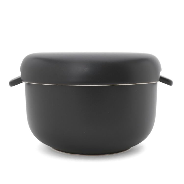 World Create Yayoi Pottery круглая Ohitsu черная 2 чашки 15963