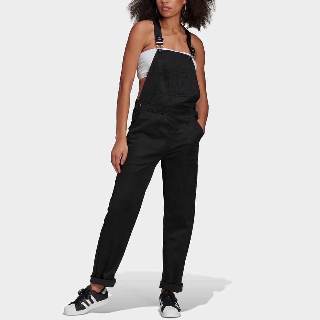 Adidas Оригиналы РИВ. Комбинезон Однотонный Винтажный Стиль Комбинезон Женский Комбинезон Черный GN4261