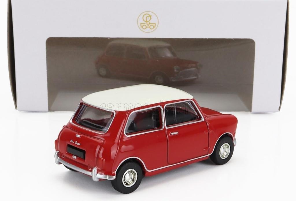 NOREV 1/64 Scale Mini Cooper S 1964 (Red/White) Diecast Model Car [Imported]
