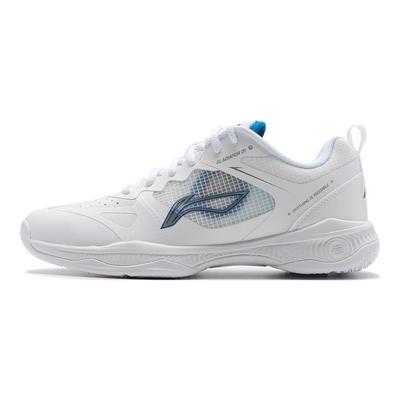 Li Ning Gladiator Удобные легкие прочные низкие кроссовки для бадминтона унисекс белые AYZT011-1