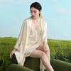 New 22 mm heavyweight 100% mulberry silk high-end luxury sleepwear for women's silk nightgown single robe