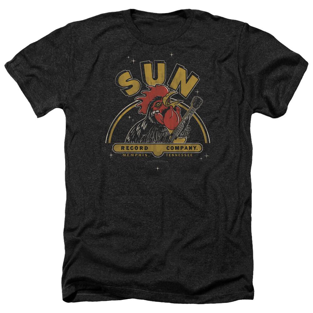 SUN RECORDS ROCKING ROOSTER Licensed Adult Men039;s Heather Band Tee Shirt SM-3XL Unisex T-Shirt