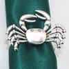 Yousheng Crab Napkin Ring, Reusable Metal Napkin Holder, Coastal Crab Napkin Holder for Summer Gatherings Beach House Parties