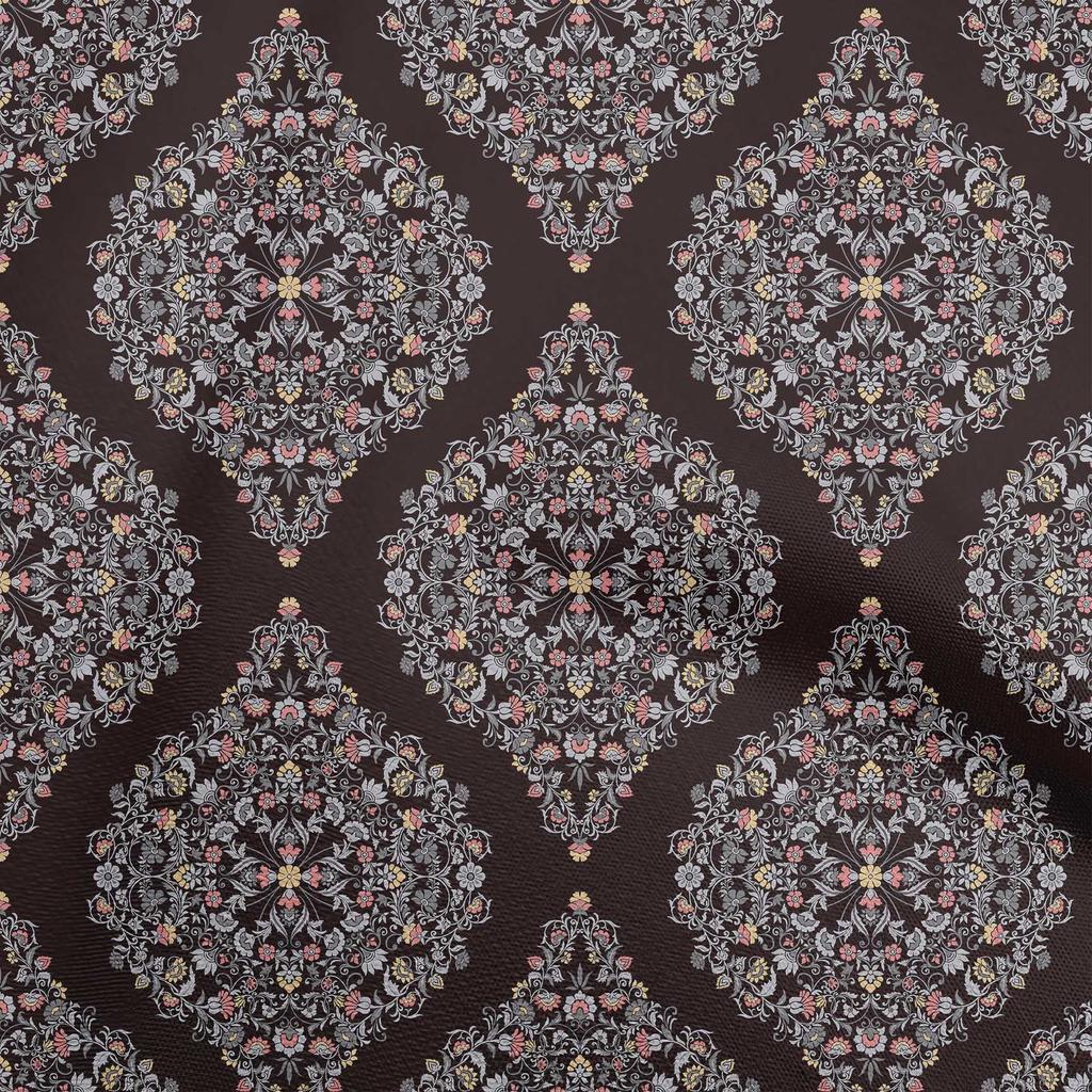 oneOone Cotton Flex Dusty Teal Green Fabric Asian Paisley Floral Dress Material Fabric Print Fabric By The Yard 40 Inch