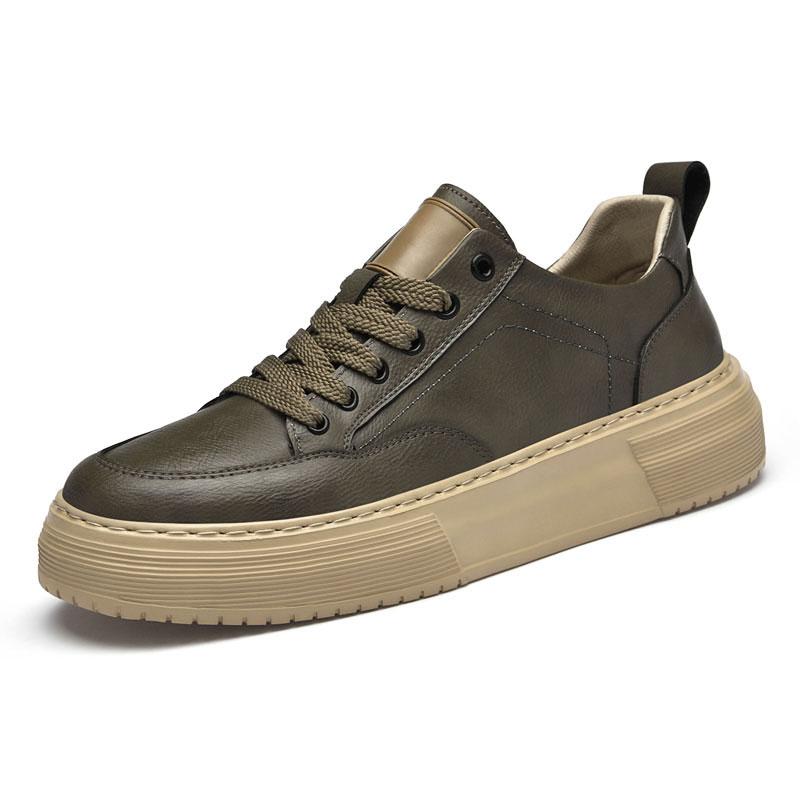 New Luxury Brand Men's Sneakers Classic Genuine Leather Casual Shoes Outdoor Vulcanize Shoes for Men Light Skateboard Footwear