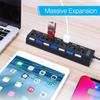 4/7 Ports USB HUB with On/Off Switch LED Light USB 2.0 Hub High Speed Adapter Portable USB Splitter For Computer Laptop Accessories