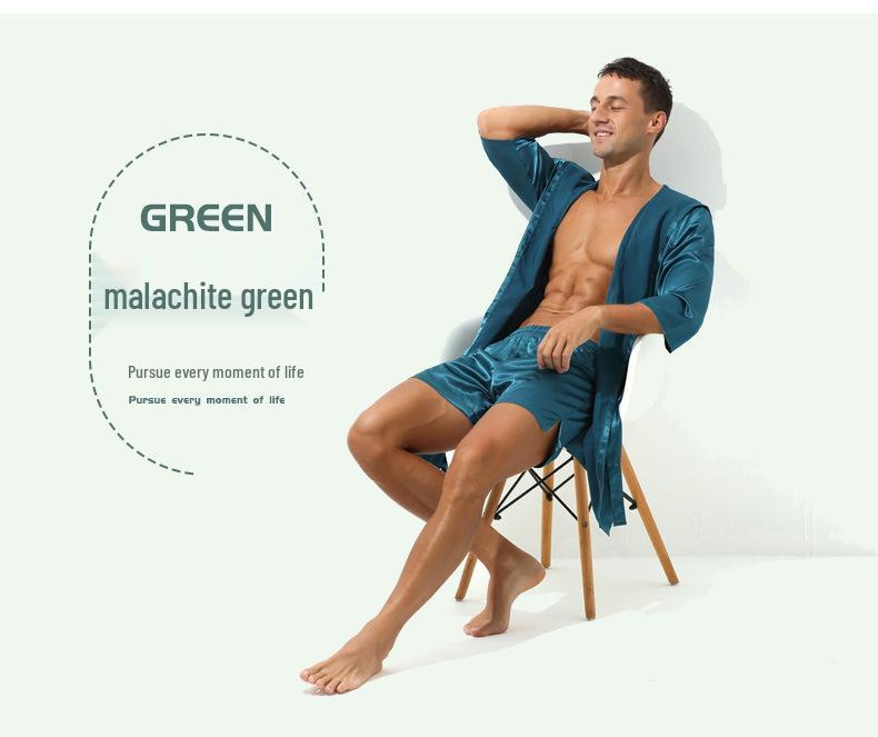 Унисекс Легкий Халат с Длинным Рукавом и Завязками - Однотонный Большого Размера для Мужчин и Женщин.