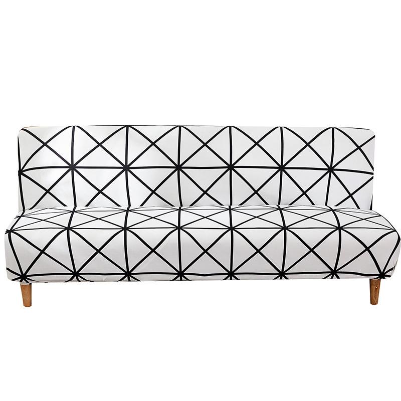 Elastic Fabric All-Inclusive Printed Sofa Towel Folding Sofa Bed Sofa Cover Without Armrest