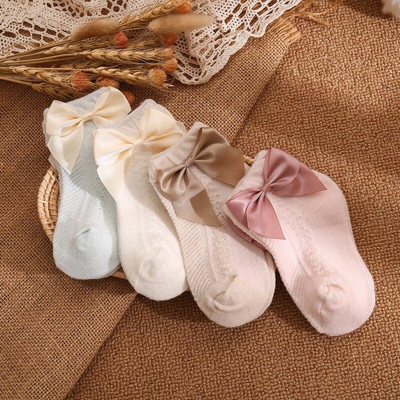 Cute Baby Girl Socks Cotton Breathable Bow Princess Girl Lace Socks Ruffle Socks Kids Socks Girls Little Girl Socks