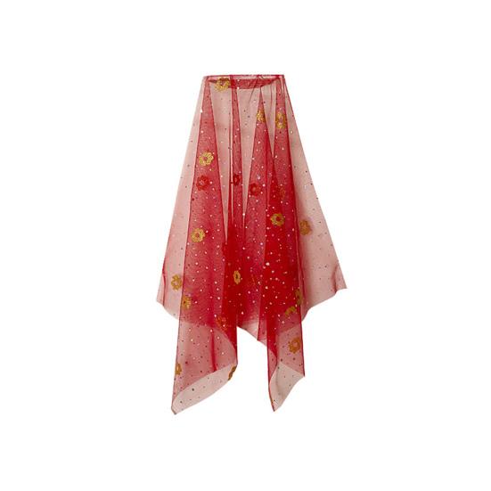 Индийский танец вуаль сетка с горячим тиснением цветы костюм реквизит взрослые дети многоразовые выступления фестивали вечеринки взрослый костюм вуаль