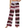 Women's Fashion Casual Comfortable Pajama Pants Tie-Dye Printed Drawstring Wide Leg Pants Trousers