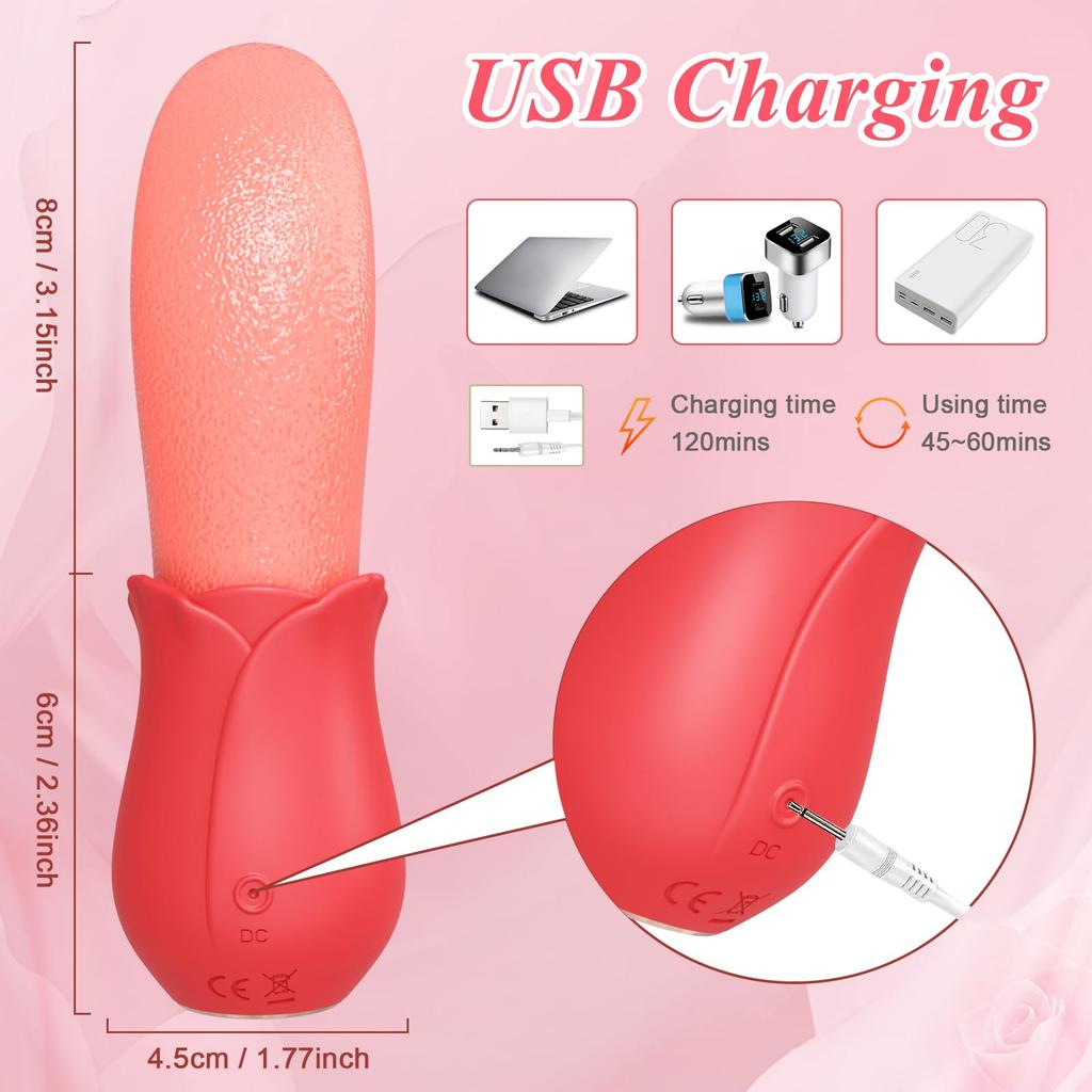 Realistic Women's Sex Toys Licking Tongue Vibrators Pleasure Mamel - Adult Toy for Female Sexual Wellbeing