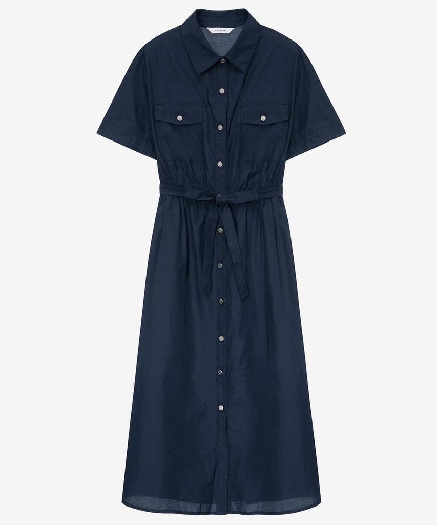 Mind Bridge Woman [W] Belted Shirt Long Dress - 2 Colors