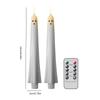 2/4/6 Pack Ghost Taper Candles Battery Operated Flameless Taper Candles with Remote and Timer Halloween Dinner Decoration Indoor