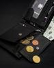 Men's horizontal wallet with zipper compartment, genuine leather, RFID Stop - Rovicky