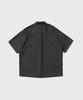 LE TIGRE Open Collar Overdyed Shirt (Almost Black)