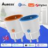 Tuya Smart Zigbee 3.0 Power Plug 16a Eu Outlet Wireless Meter Remote Control Socket Work With Alexa Google Home Need Hub
