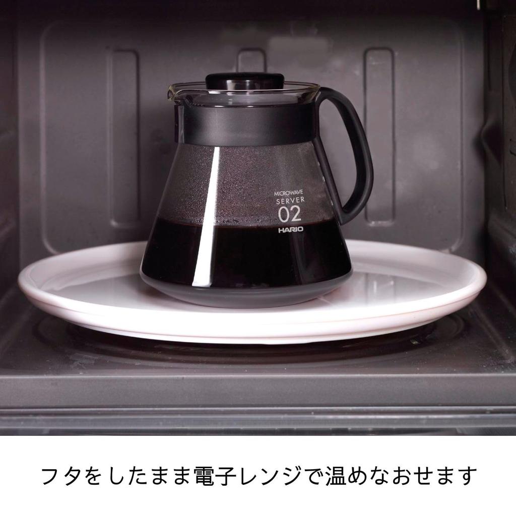 HARIO V60 Серия 600 мл Сервер, (2-5 чашек), Черный, Термостойкое стекло, Япония, XVD-60B