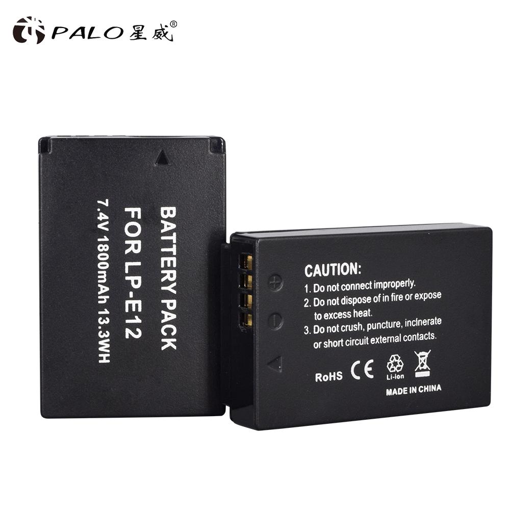7.4v 1800mAh LP-E12 LPE12 LP E12 Rechargeable Camera Batteries(4 Pack) for Canon EOS M M2 100D EOSM EOSM2 EOS100D