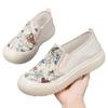 2025 Spring New Loafers Canvas Women's Shoes Lazy One-pedal Platform Fisherman Shoes Fashion Casual Canvas Shoes