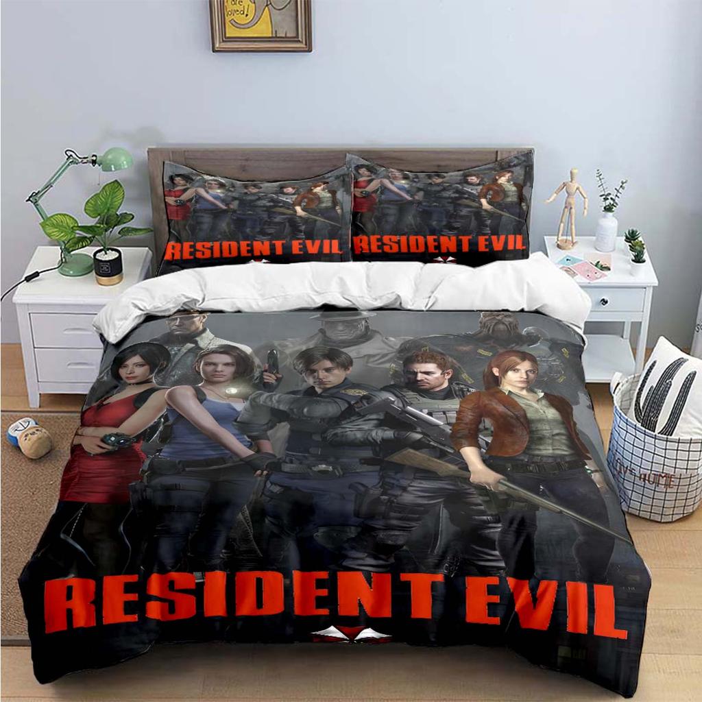 Модные 3D Наборы постельного белья с принтом из фильма R-Resident Evil Комплект постельных принадлежностей Пододеяльник Комплект одеяла Постельное белье Роскошный подарок